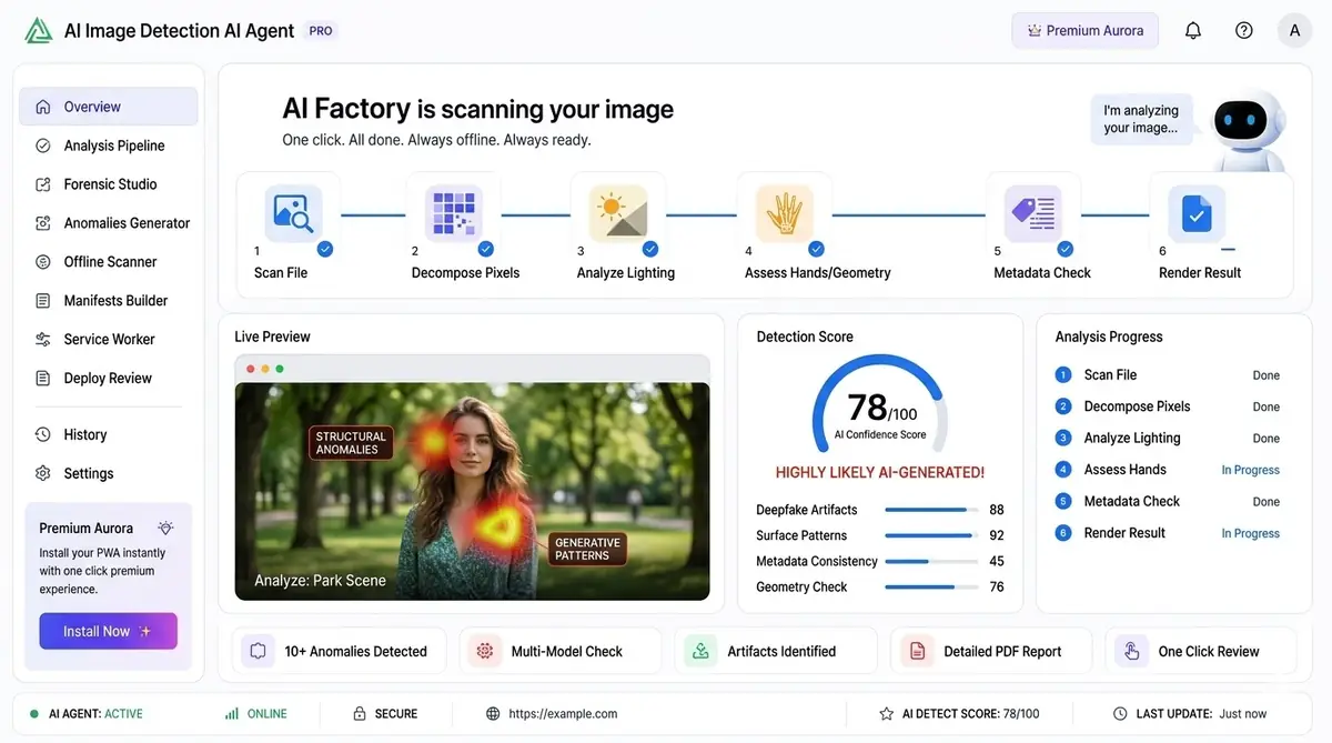 AI IoT monitoring Game Master — example of the AI tool dashboard software